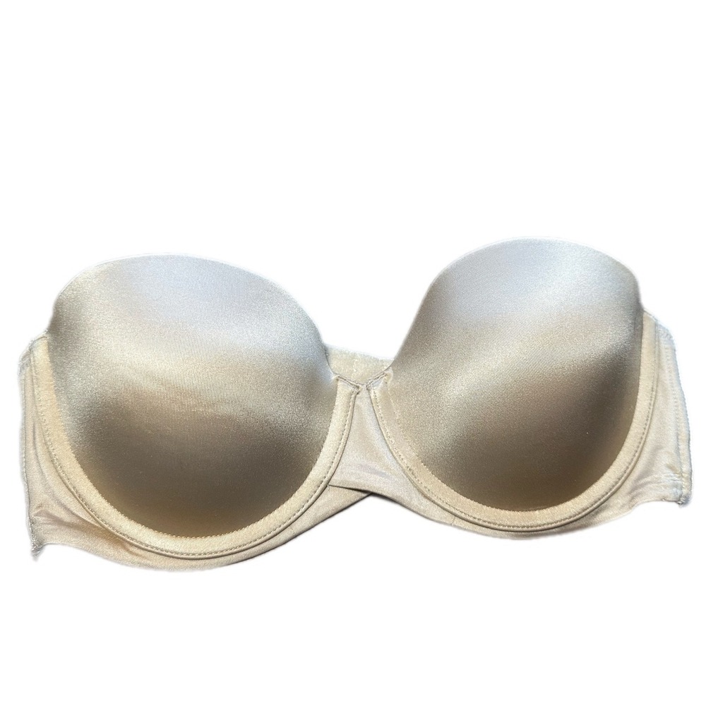 Maidenform Strapless Bra Womens‎ 34C Beige Excellent SE6990 Underwire Molded Cup